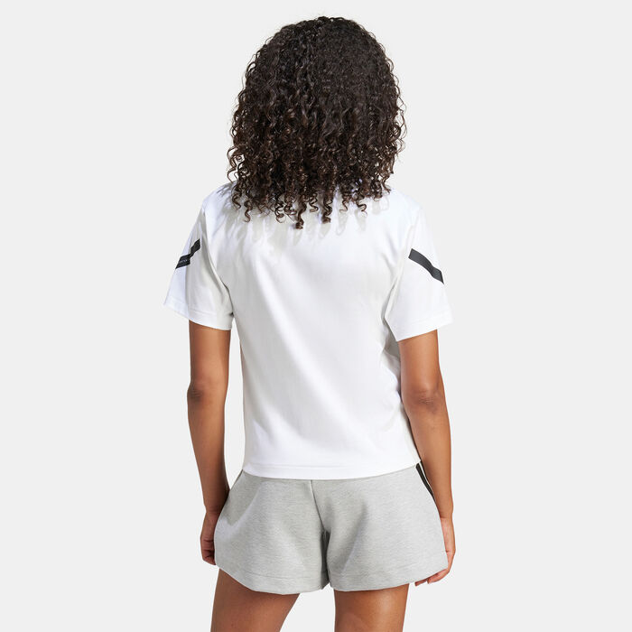 adidas Women's Z.N.E. T-Shirt White adidas Women's Z.N.E. T-Shirt White image number 1