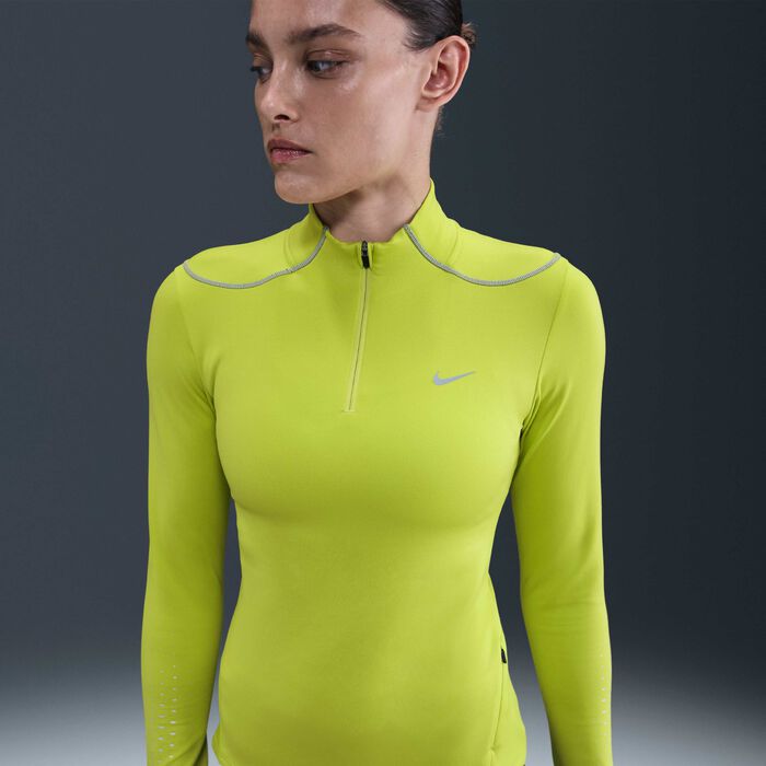 Nike Women's Swift Therma-FIT 1/4-Zip Running Top Green image number 0