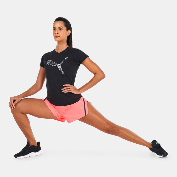 PUMA Women's Run Ultraweave S 3-inch Running Shorts Pink image number 2