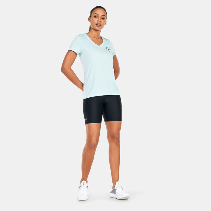 Under Armour Women's UA Tech™ Crest T-Shirt Blue Under Armour Women's UA Tech™ Crest T-Shirt Blue image number 2