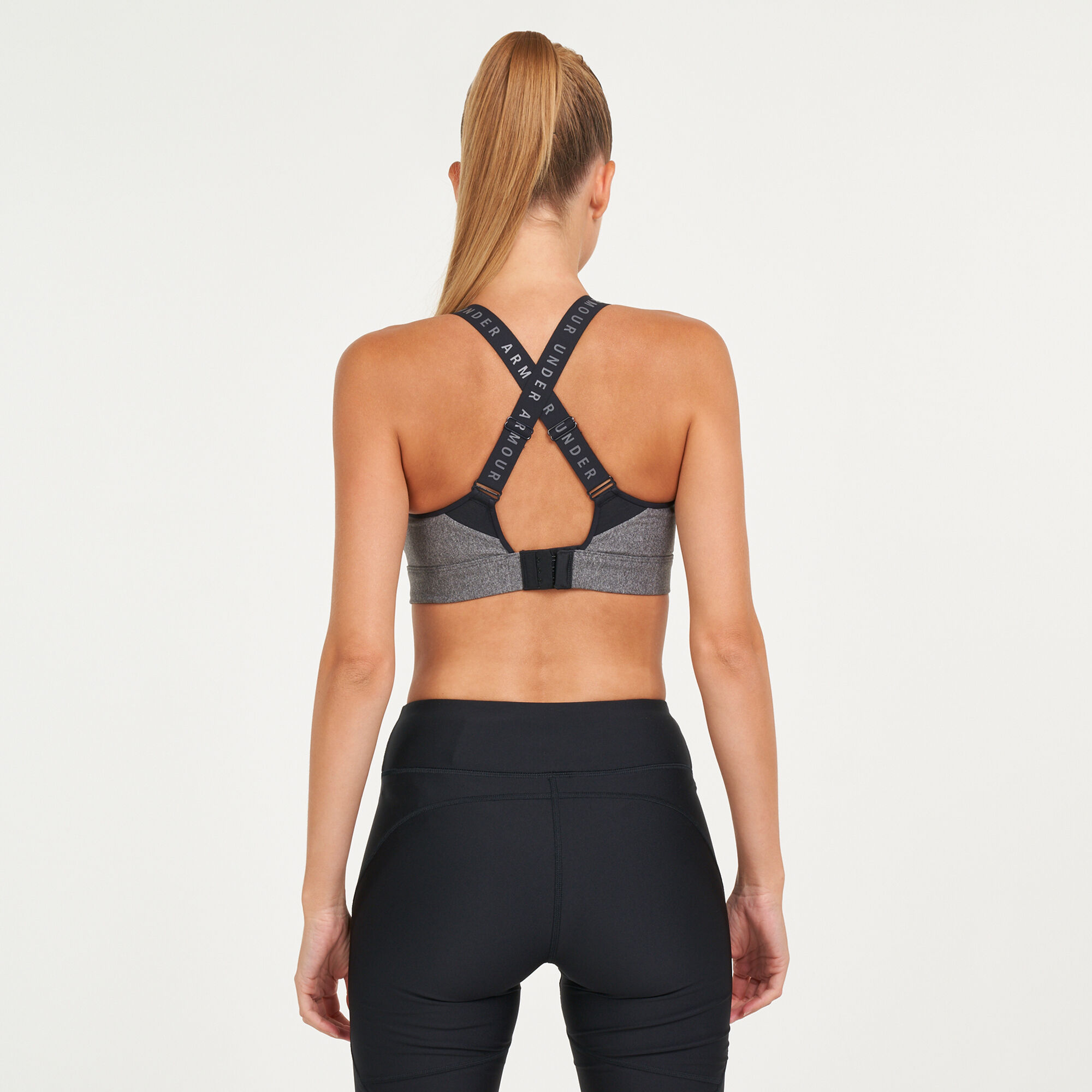 Women's ua infinity high heather sales sports bra