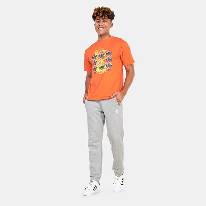 adidas Originals Men's Hypersport Multi Trefoil T-Shirt Orange image number 2