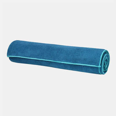 Gaiam Stay-Put Yoga Mat Towel Blue