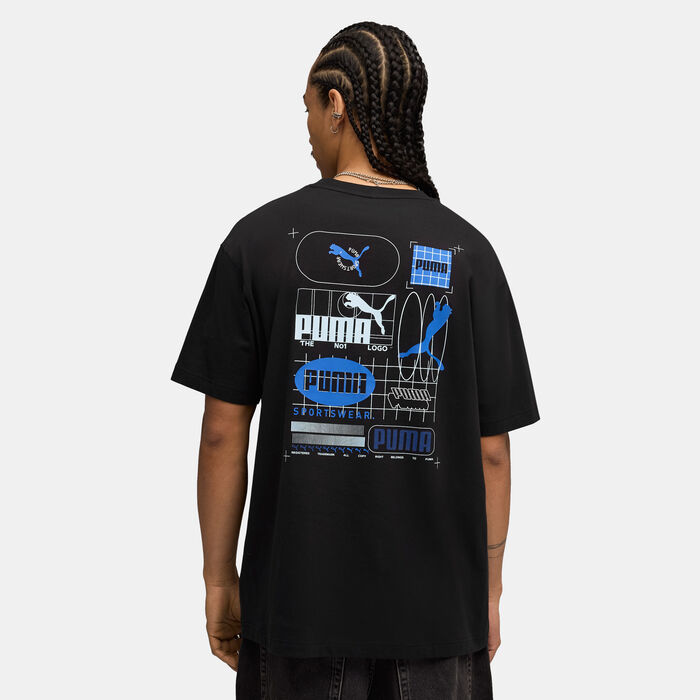 PUMA Men's Graphic Grid T-Shirt Black PUMA Men's Graphic Grid T-Shirt Black image number 1