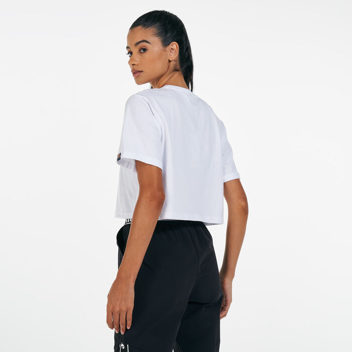 ellesse Women's Alberta Crop Top White image number 1