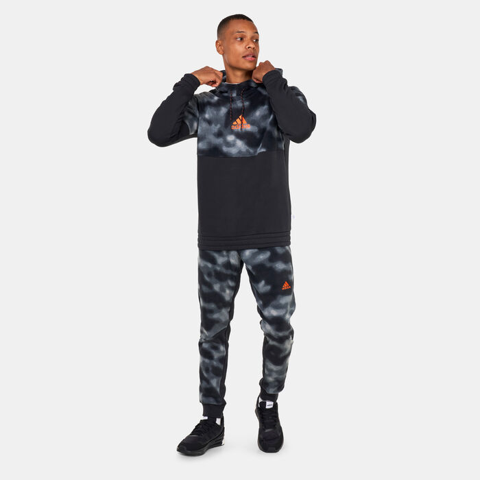 adidas Men's Polar Fleece Nature Hoodie Black image number 2