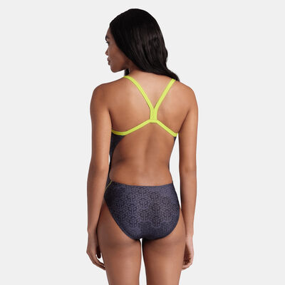 Arena Women's Kikko Challenge Back One-Piece Swimsuit Black