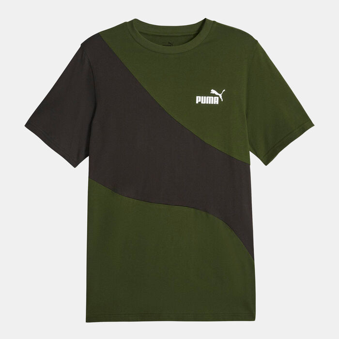 PUMA Men's POWER Cat T-Shirt Green PUMA Men's POWER Cat T-Shirt Green image number 0