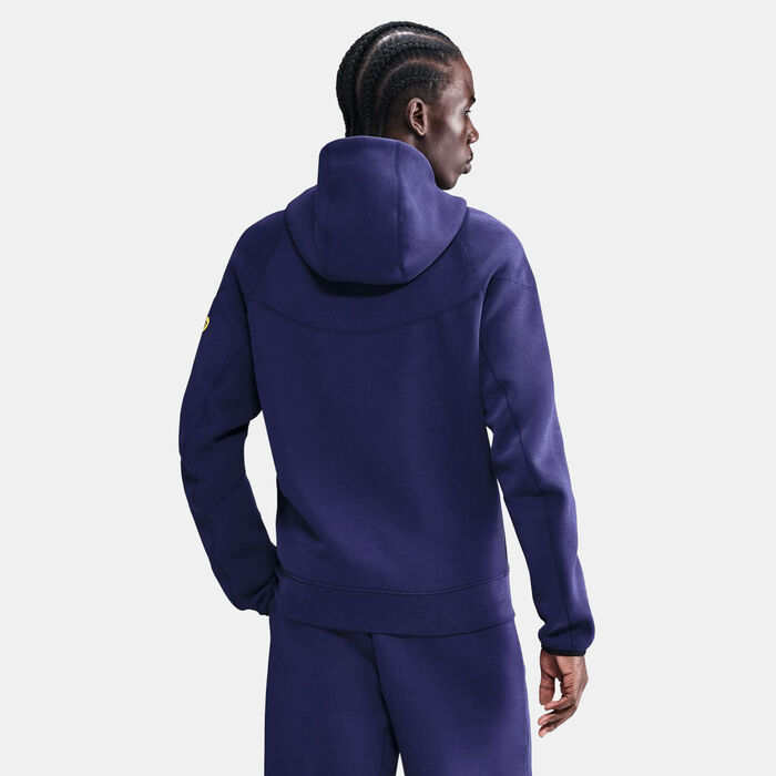 Nike Men's FC Barcelona Tech Windrunner Fleece Football Full-Zip Hoodie Purple Nike Men's FC Barcelona Tech Windrunner Fleece Football Full-Zip Hoodie Purple image number 1