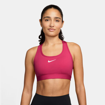 Nike Women's Swoosh Medium Support Training Sports Bra Pink