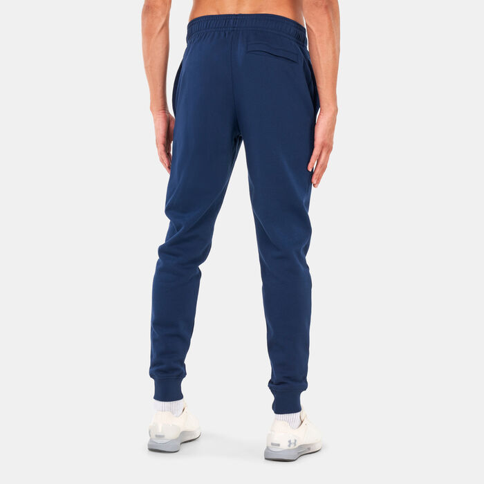 Under Armour Men's UA Rival Fleece Wordmark Joggers Blue Under Armour Men's UA Rival Fleece Wordmark Joggers Blue image number 1