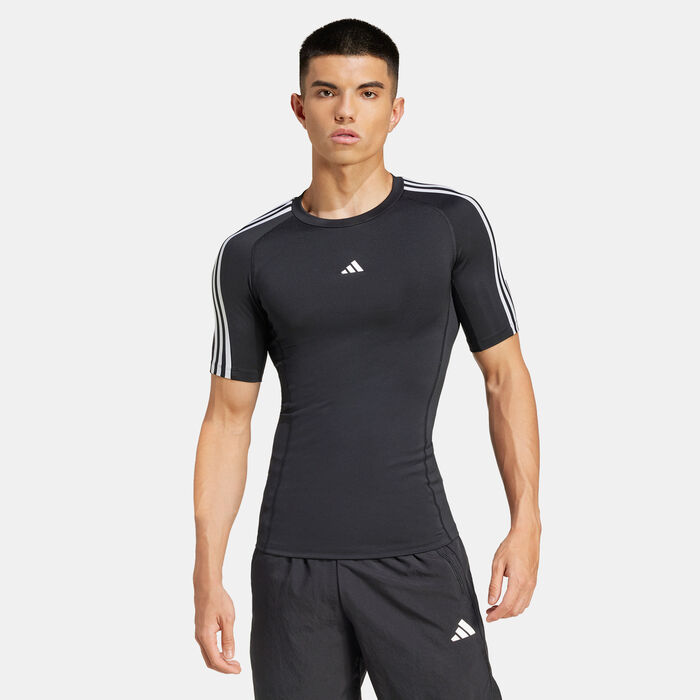 adidas Men's Techfit Training Compression T-Shirt Black adidas Men's Techfit Training Compression T-Shirt Black image number 0