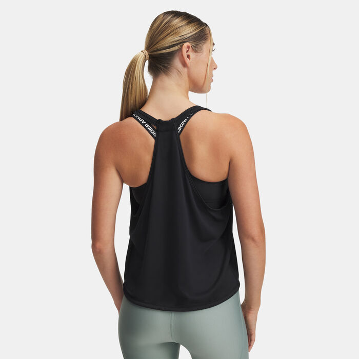 Under Armour Women's UA Tech Swing Training Tank Black Under Armour Women's UA Tech Swing Training Tank Black image number 1