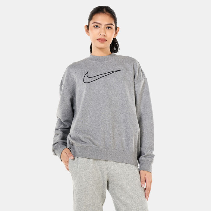 Nike Women’s Dri-FIT Get Fit Graphic Sweatshirt Grey Nike Women’s Dri-FIT Get Fit Graphic Sweatshirt Grey image number 0
