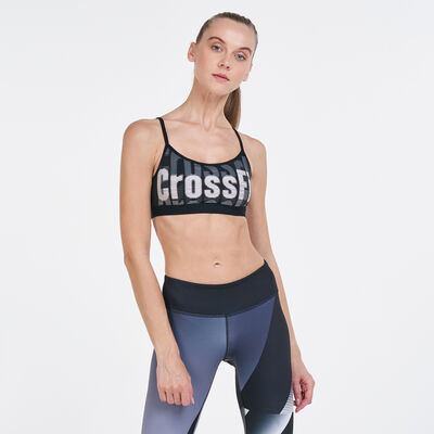 Womens Reebok CrossFit Skinny Graphic Sports Bra