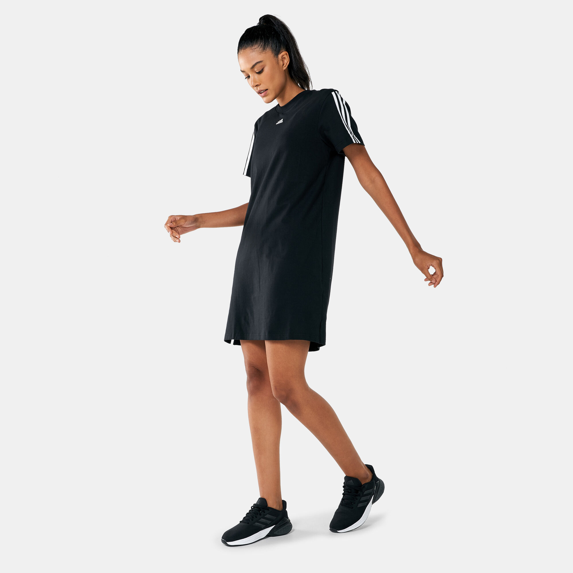 Adidas shirt deals dress black