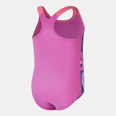 Speedo Kids' Digital Printed One-Piece Swimsuit Pink