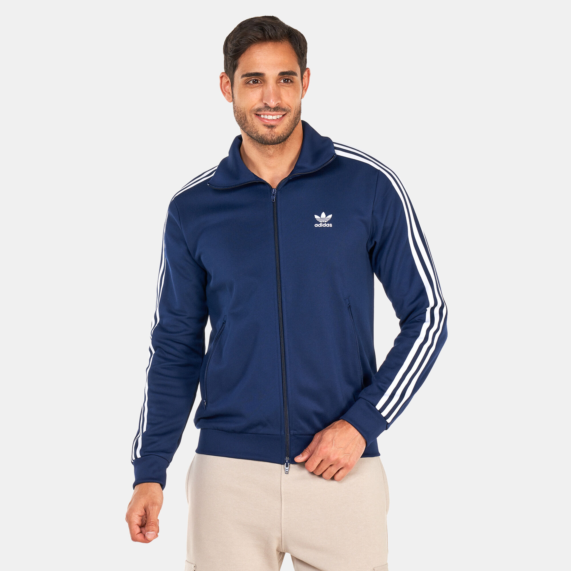 Adidas beckenbauer jacket navy discount