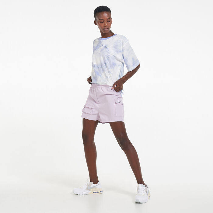 Nike Women's Sportswear Swoosh Shorts Purple Nike Women's Sportswear Swoosh Shorts Purple image number 2