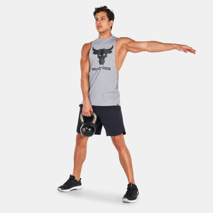 Under Armour Men's Project Rock Brahma Bull Tank Top Grey Under Armour Men's Project Rock Brahma Bull Tank Top Grey image number 2