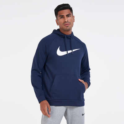 Nike Men's Dri-FIT Swoosh Hoodie Blue Nike Men's Dri-FIT Swoosh Hoodie Blue