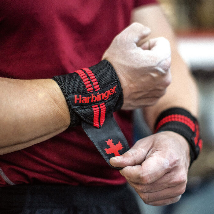 Harbinger Red Line Weight Training Wrist Wraps (1 Pair) Black Harbinger Red Line Weight Training Wrist Wraps (1 Pair) Black image number 4