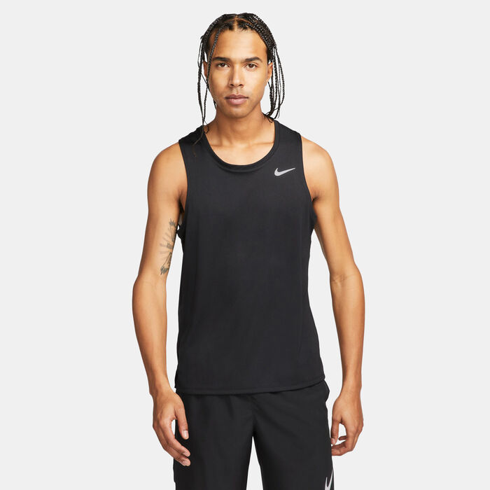 Nike Men's Miler Dri-FIT Running Tank Top Black Nike Men's Miler Dri-FIT Running Tank Top Black image number 0