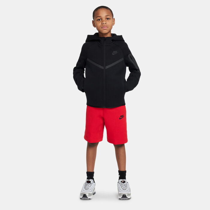 Nike Kids' Tech Fleece Shorts Red image number 2