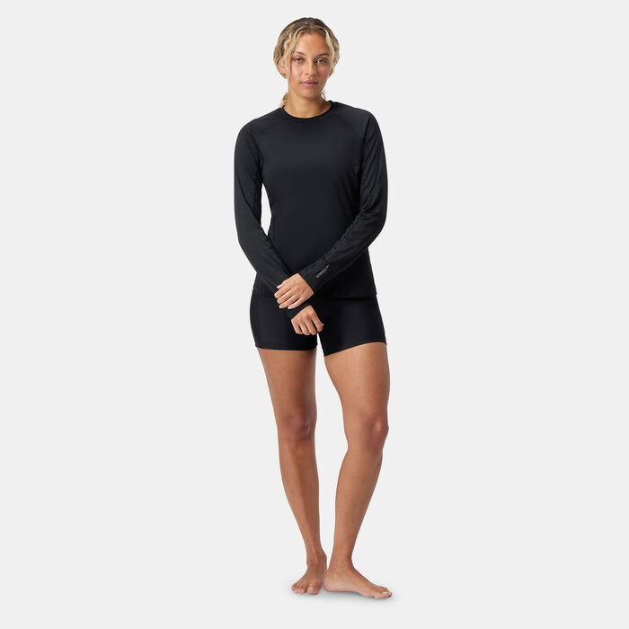 Speedo Women's Long Sleeve Swimming Top Black Speedo Women's Long Sleeve Swimming Top Black image number 2