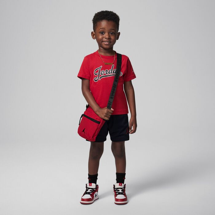 Jordan Kids' MJ Flight MVP Mesh Shorts Set Red Jordan Kids' MJ Flight MVP Mesh Shorts Set Red image number 0