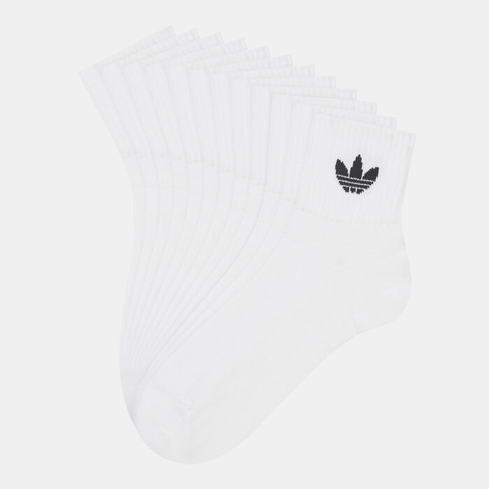adidas Originals Mid-Cut Crew Socks (3 Pack) White adidas Originals Mid-Cut Crew Socks (3 Pack) White image number 0