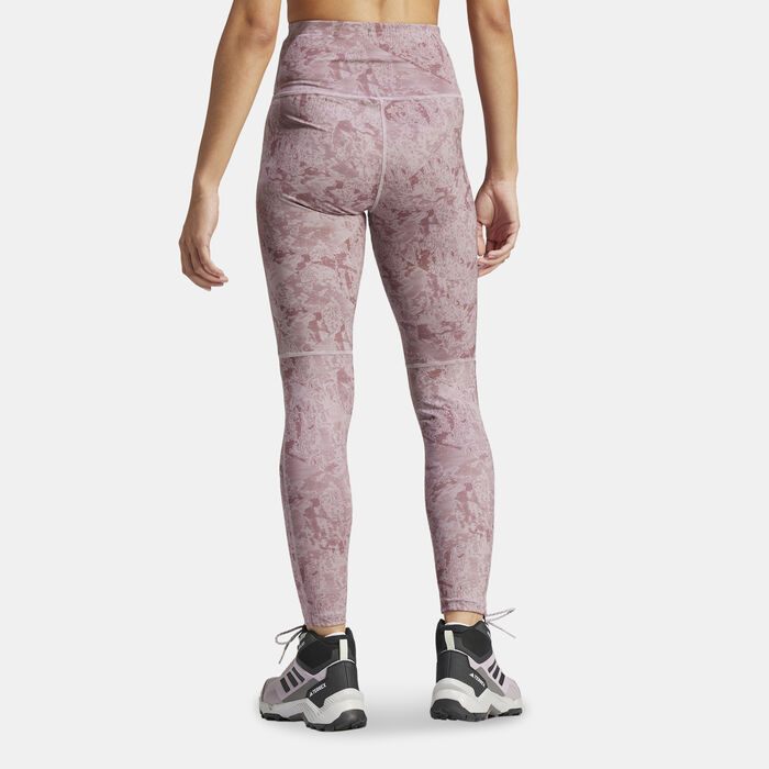 adidas Women's Terrex Printed Leggings yellow image number 1