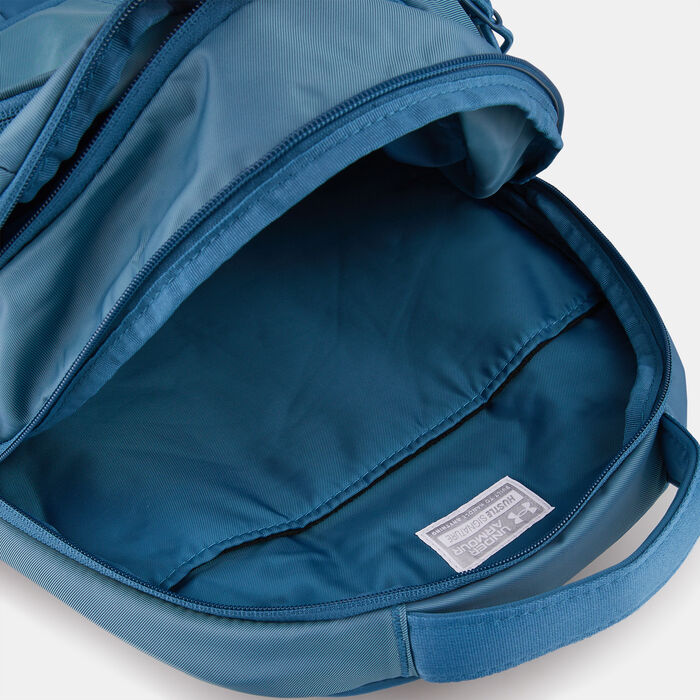Under Armour Women's UA Hustle Signature Backpack Blue Under Armour Women's UA Hustle Signature Backpack Blue image number 3