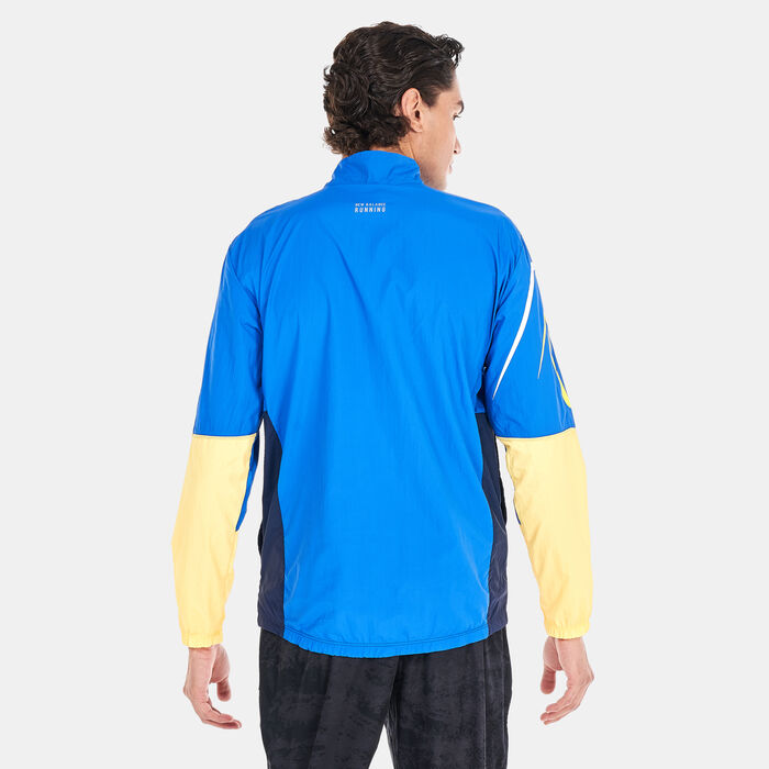 New Balance Men's Graphic Impact Jacket Blue New Balance Men's Graphic Impact Jacket Blue image number 1