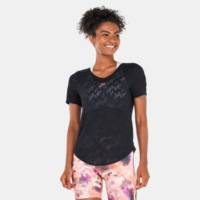 Nike Women's Air Dri-FIT Running T-Shirt Black
