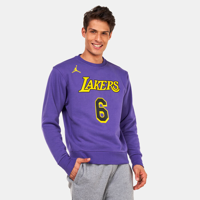 Jordan Men's Los Angeles Lakers Fleece Sweatshirt Purple Jordan Men's Los Angeles Lakers Fleece Sweatshirt Purple image number 0
