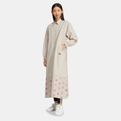 adidas Women's Bloom Sky Print Extra Long Cover-Up Beige adidas Women's Bloom Sky Print Extra Long Cover-Up Beige