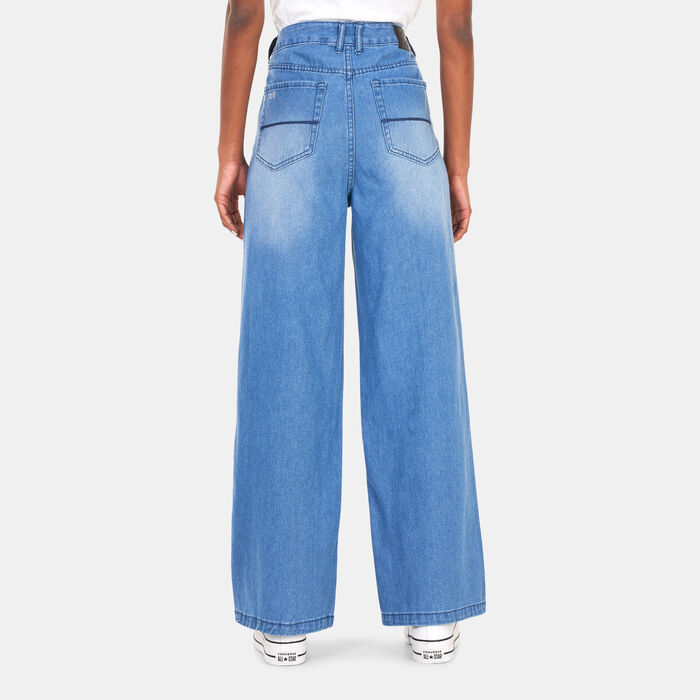 Converse Women's Denim Wide Leg Pants Purple Converse Women's Denim Wide Leg Pants Purple image number 1