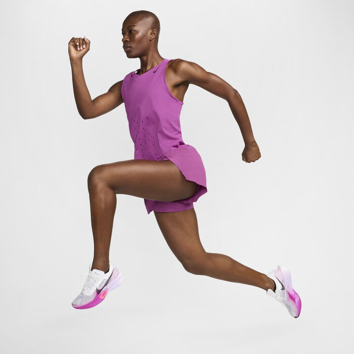 Nike Women's AeroSwift Dri-FIT ADV Running Vest Pink Nike Women's AeroSwift Dri-FIT ADV Running Vest Pink image number 4
