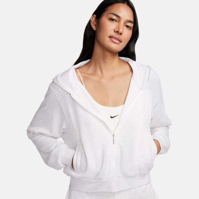 Nike Women's Sportswear Chill Terry Full-Zip Hoodie White Nike Women's Sportswear Chill Terry Full-Zip Hoodie White image number 0