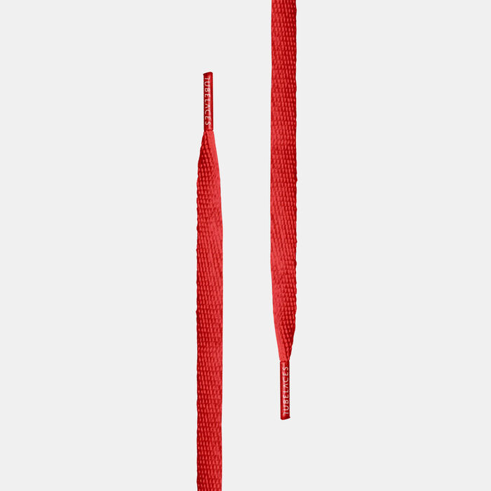 TUBELACES Flat Shoelaces Red TUBELACES Flat Shoelaces Red image number 1