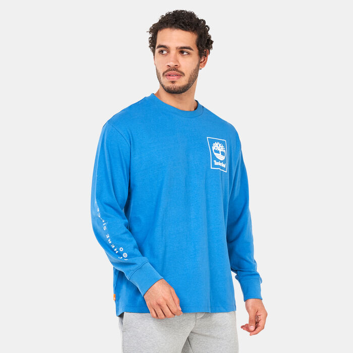 Timberland Men's Back Archive Graphic T-Shirt Blue image number 0