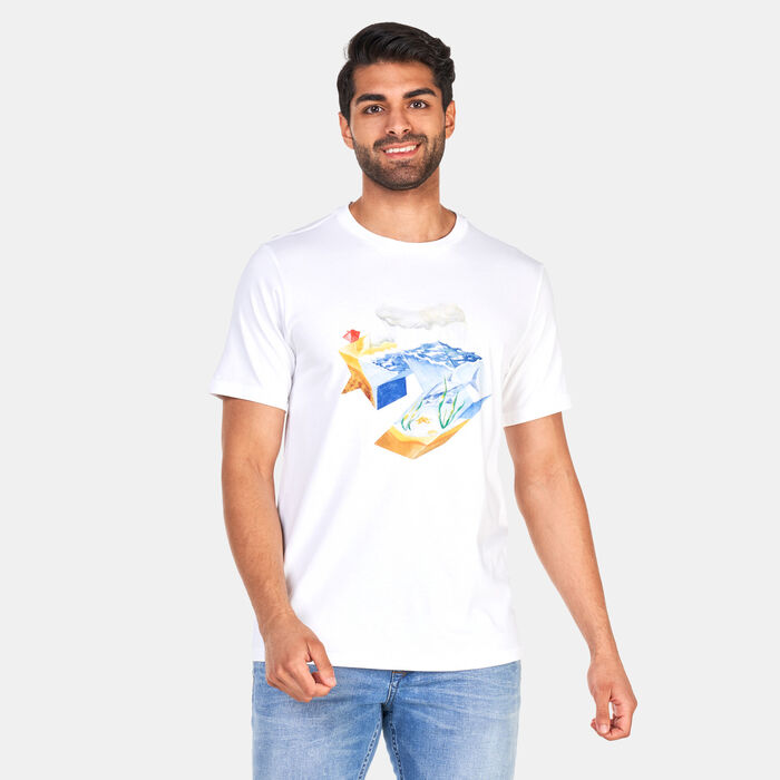 Converse Men's Star Chevron Ocean T-Shirt White Converse Men's Star Chevron Ocean T-Shirt White image number 0