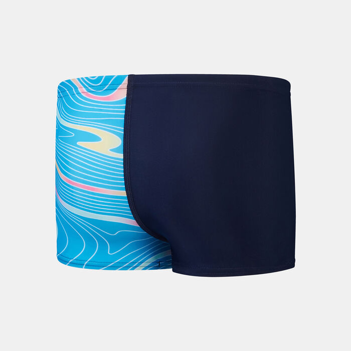 Speedo Kids' Digital Allover V-cut Swimming Jammers Blue Speedo Kids' Digital Allover V-cut Swimming Jammers Blue image number 1