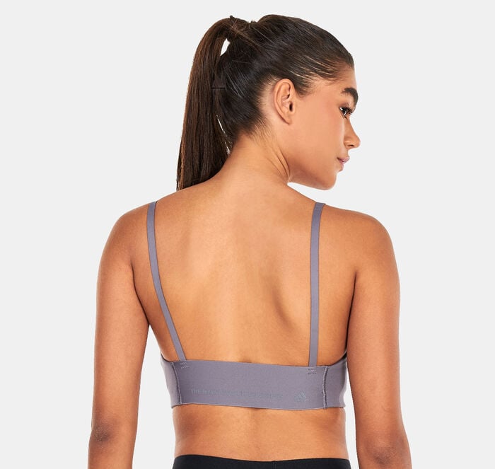 adidas Women's Yoga Studio Light-Support Training Sports Bra Beige adidas Women's Yoga Studio Light-Support Training Sports Bra Beige image number 1