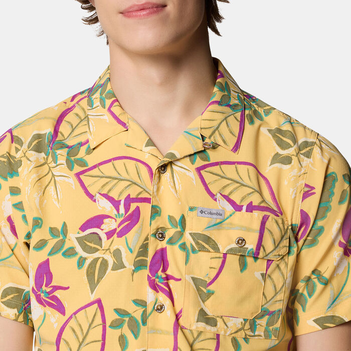 Columbia Men's Tech Trail Utility Printed Woven Shirt yellow Columbia Men's Tech Trail Utility Printed Woven Shirt yellow image number 3