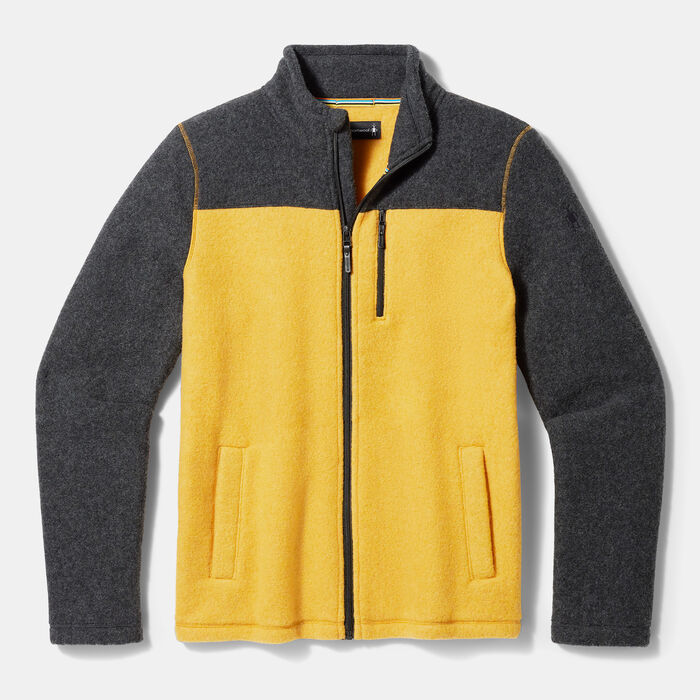 Smartwool Mens Hudson Trail Fleece Full Zip Jacket yellow Smartwool Mens Hudson Trail Fleece Full Zip Jacket yellow image number 0