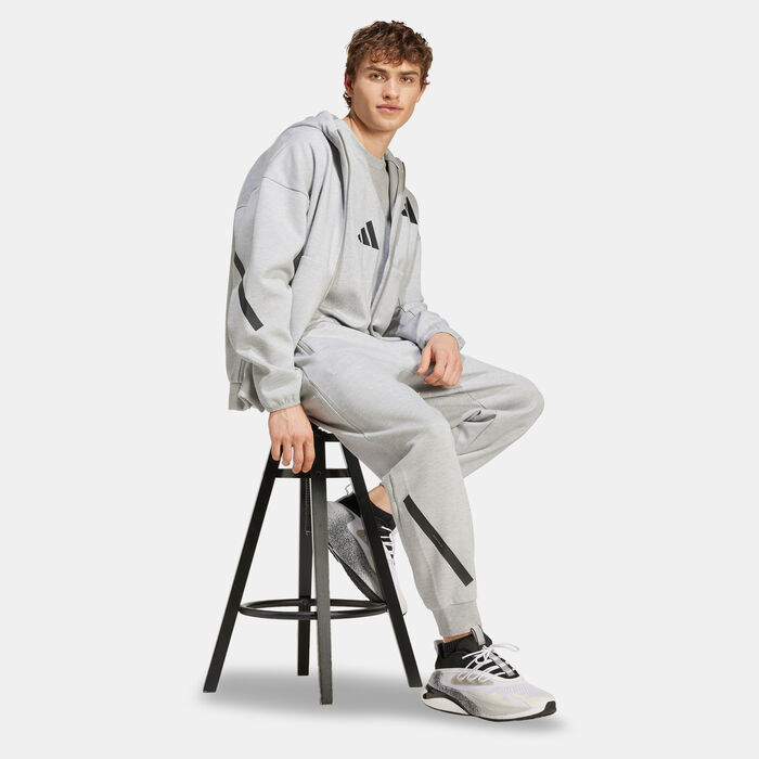 adidas Men's Z.N.E. Full-Zip Hoodie Grey image number 2