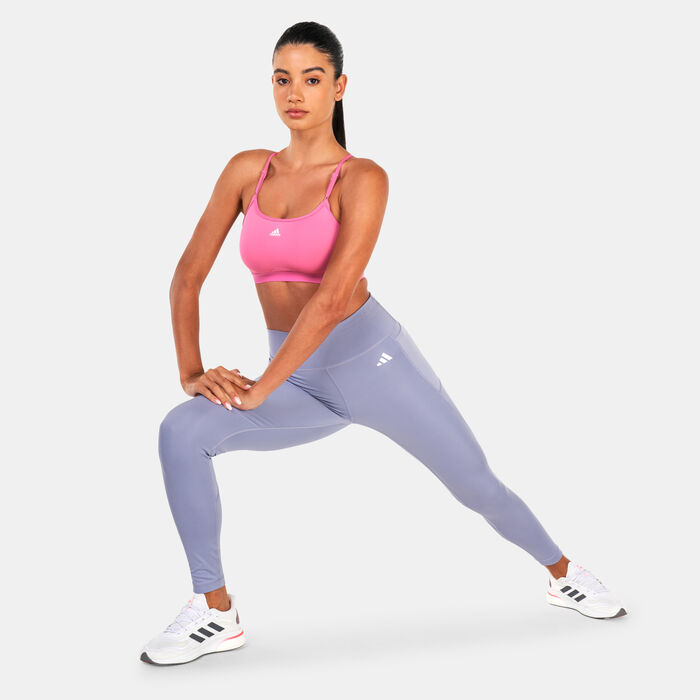 adidas Women's Aeroreact Training Sports Bra Pink adidas Women's Aeroreact Training Sports Bra Pink image number 2
