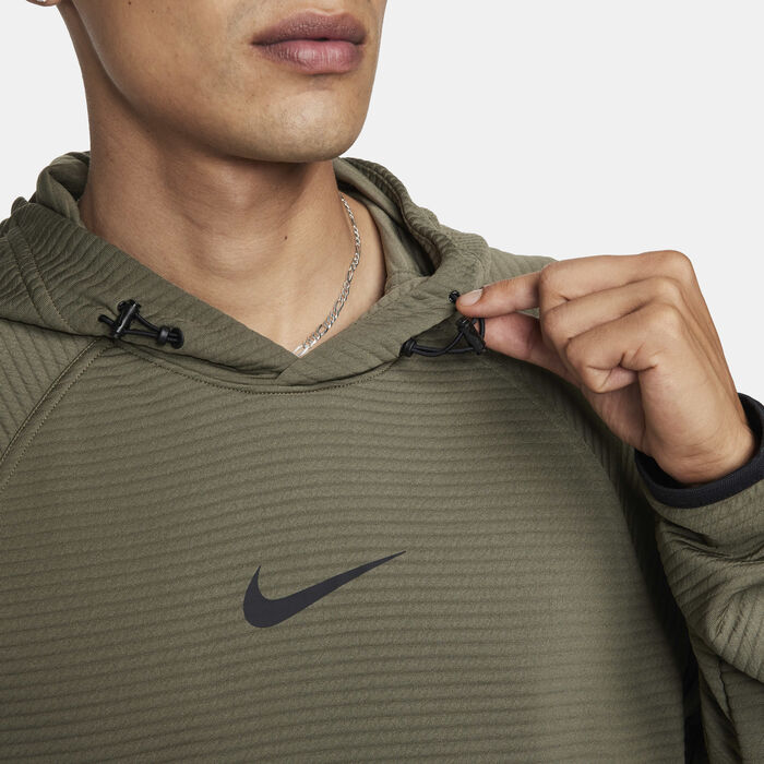 Nike Men's Dri-FIT Fleece Fitness Sweatshirt Green Nike Men's Dri-FIT Fleece Fitness Sweatshirt Green image number 3
